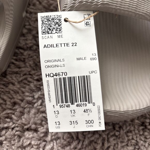 Adidas Adilette 22 Slides Men\'s Size 13 New Box Tag Light Brown HQ4670 Sandal main image 3